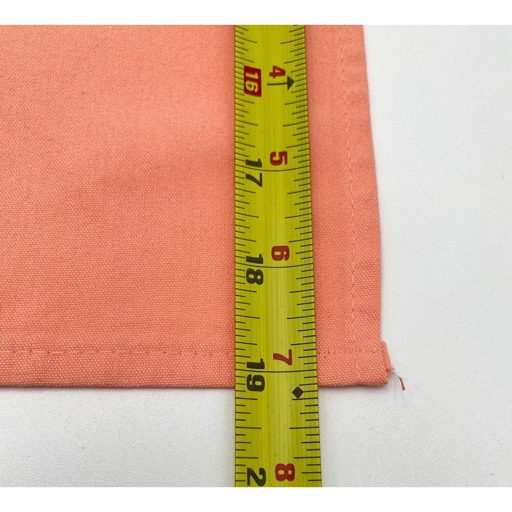 Set of 4 Peach Cotton Napkins